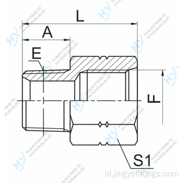 Adaptor hidrolik betina jantan/sae